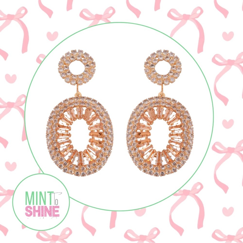 🩷✨ Stunning Pink Australian Crystal Earrings ✨🩷 - Picture 1 of 5